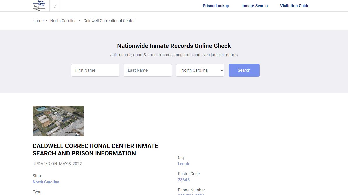 Caldwell Correctional Center Inmate Search, Visitation ...